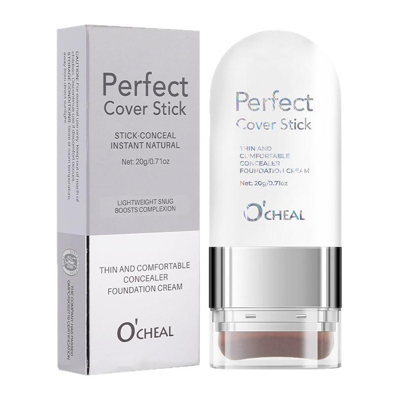 OCHEAL Thin & Comfortable Hydrating Concealer Foundation Cream - Long-Lasting Natural Makeup with Brush Head
