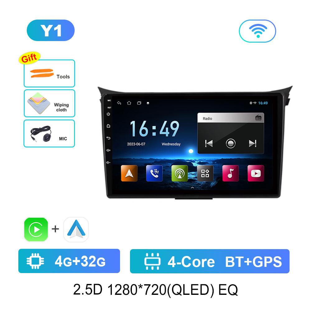 Android 14 Intelligent System WiFi GPS for Hyundai I30 Elantra GT 2012 - 2017 Split Screen 4G BT Car Radio Multimedia Player