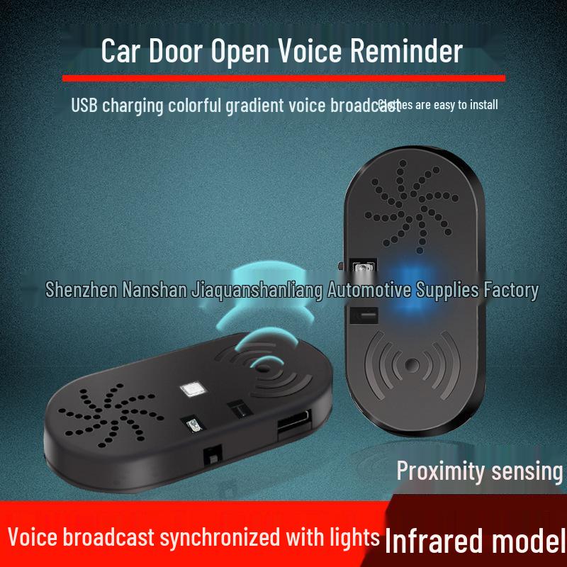 Car Door Open Voice Alert & Safety Light System