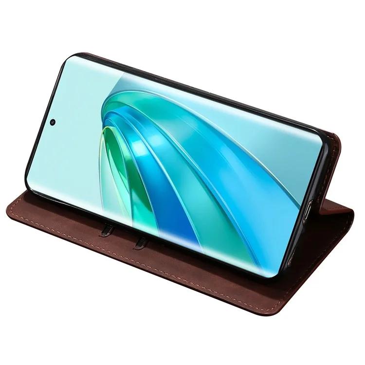 Für Honor X40 5G / X9a 5G / Magic5 Lite 5G Skin-Touch-Telefonhülle Kartenhalter Lederständer Anti-Drop-Abdeckung
