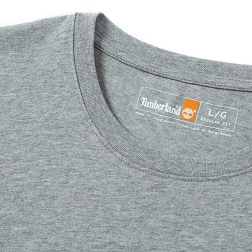 Timberland SS25 Soft Comfortable Breathable Outdoor Casual Crew Neck Short Sleeve T-Shirt Men T-Shirts Gray A6DKU-052