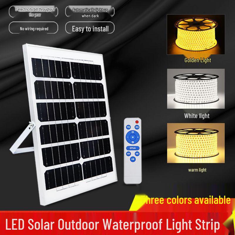 

Premium Solar Garden Light Strip: Outdoor Waterproof, Super Bright, Soft Lighting for Courtyard Villas 3m Strip (No Solar Panel or Battery Box)