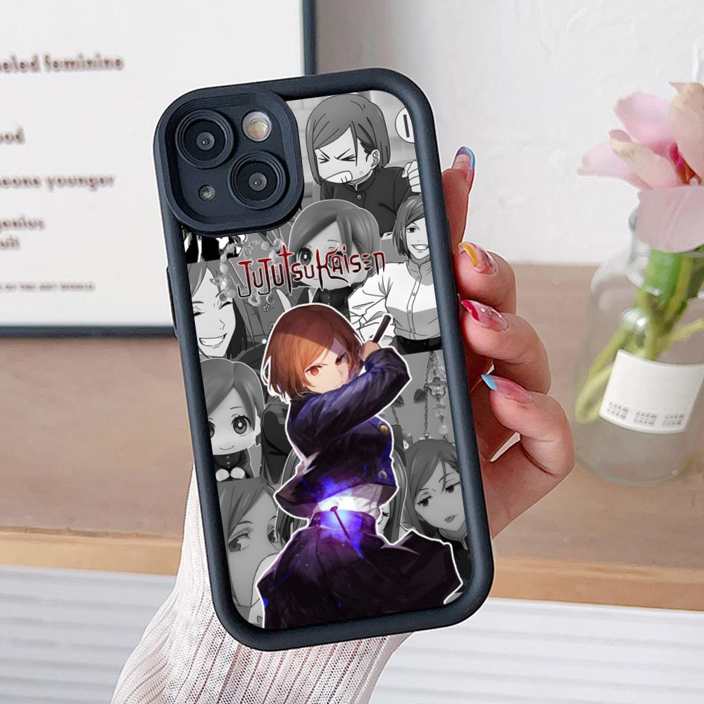 Jujutsu Kaisen Nobara Mobile Phone Case for iPhone 17 16 15 14 13 12 11 Air Pro Max Plus Thicken TPU Colorful Cover Cover Luxury