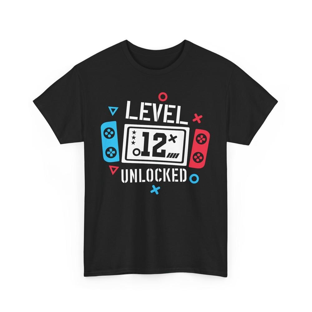 

Level 12 Unlocked T-Shirt | Cool Gaming Tee | Perfect Shirt for Gamers 4XL