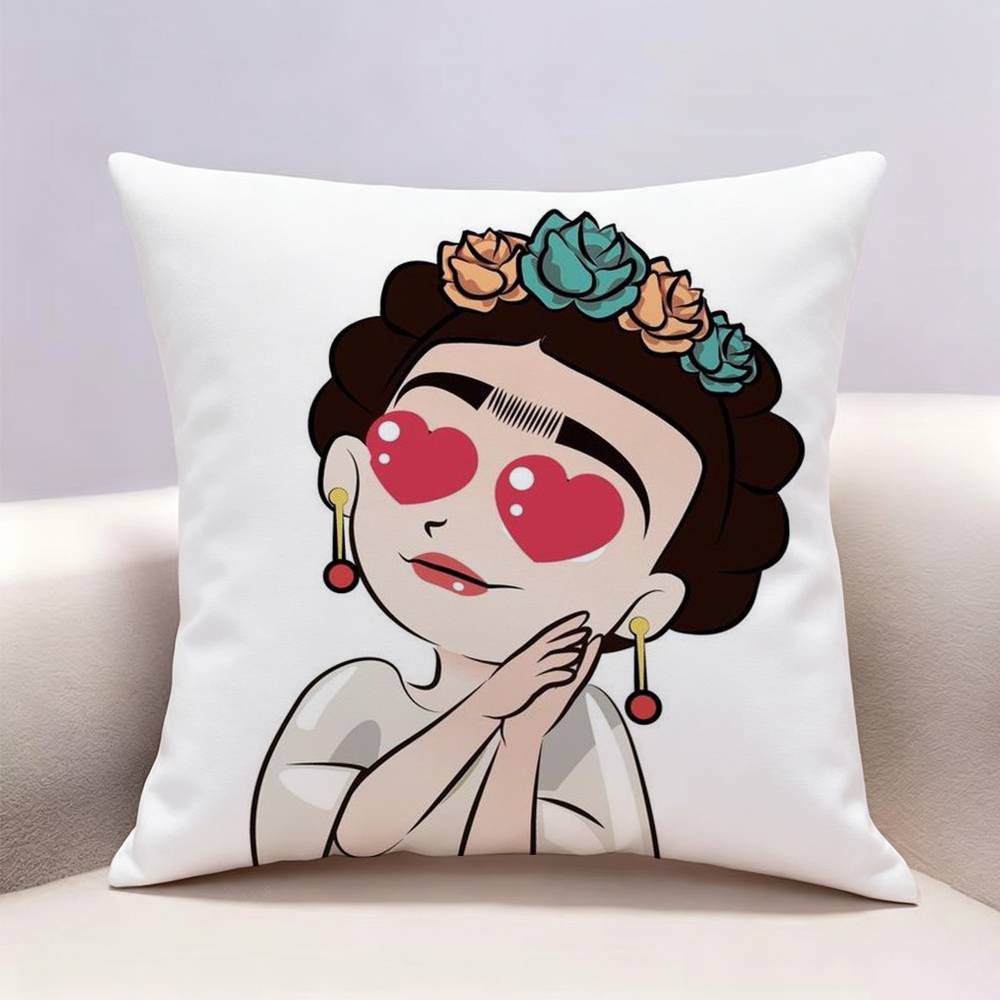 cute Art  FFrida Kahlo Doublesided print Pillow Case Cushion Cover Throw Pillow Case For Car Sofa