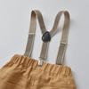2024 Men's Blue Long-Sleeved Shirt & Khaki Trousers Set - Spring/Autumn Four-Piece Outfit for Boys
