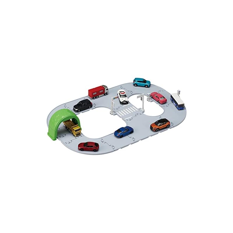 TAKARA TOMY "Tomica Tomica Town Easy-to-Assemble! Basic Road Set" Miniature Car Toy for Ages 3 and Up, Meets Toy Safety Standards, ST Mark Certified