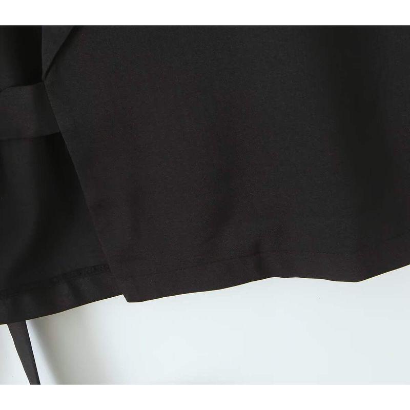 Kaslead New Arrival Women's Clothing Fashion Style Fashion Minimalist Large Lapel Short Sleeve with Belt Tops