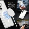 Luxury Frosted Clear Magnetic Case For Samsung Galaxy Z Fold 7 6 Matte Skin Feel For Magsafe Wireless Charging Protective Cover