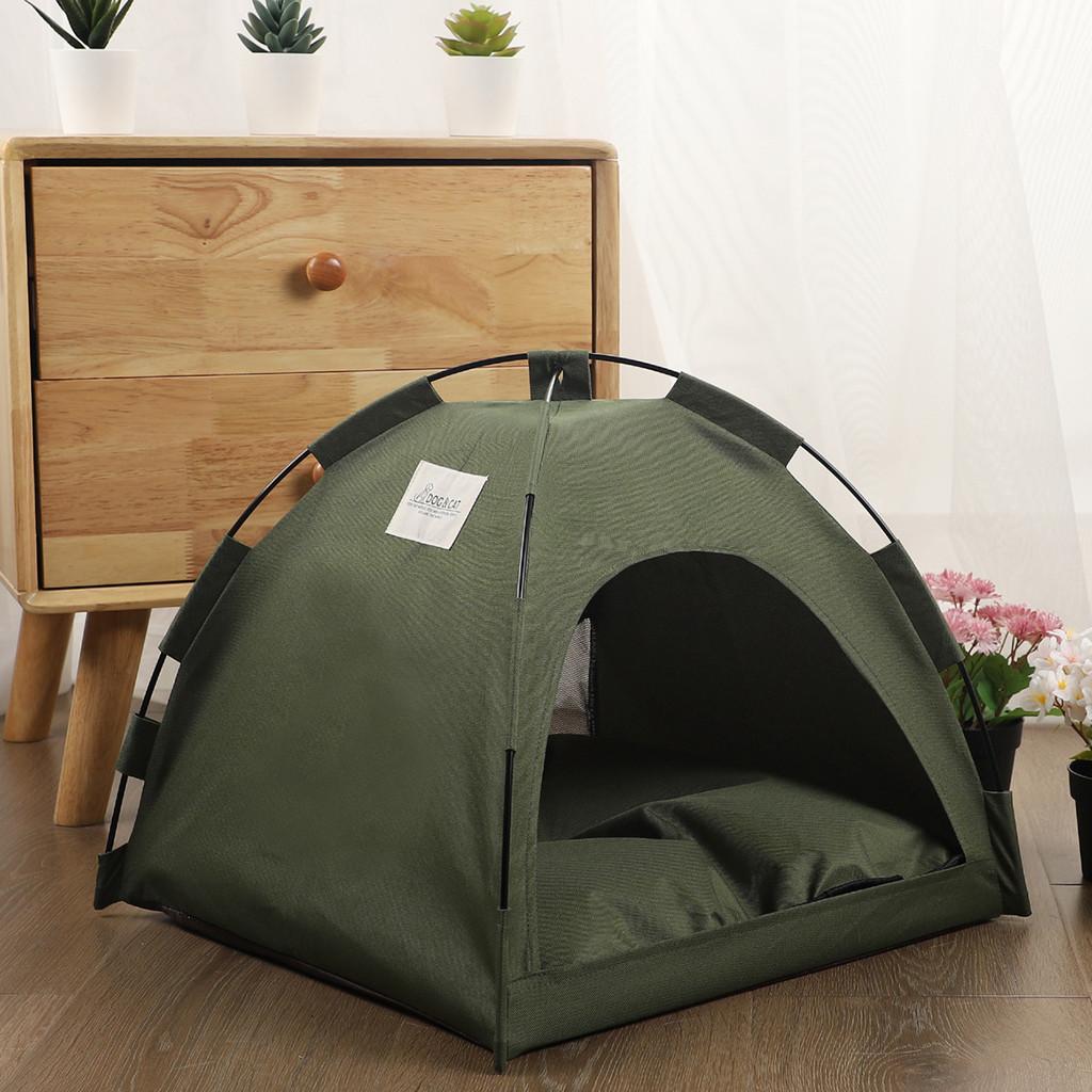 Household Summer Cooling Mat Outdoor Pet Nest Tent Breathable and Foldable Solid Color Simple Pet Cage