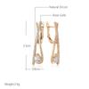 Kinel Water Drop Zircon Long Dangle Earrings For Women Rose Gold Color Elegant Jewelry
