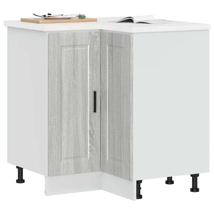 VidaXL Armoire d'angle de cuisine Porto sonoma gris bois d'ingénierie 853993