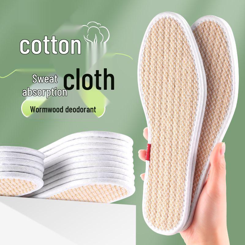 Linen Deodorizing Breathable Cotton Insoles for Leather Shoes - Sweat-Absorbing, Comfortable, and Long-Lasting Fragrance for Men and Women.
