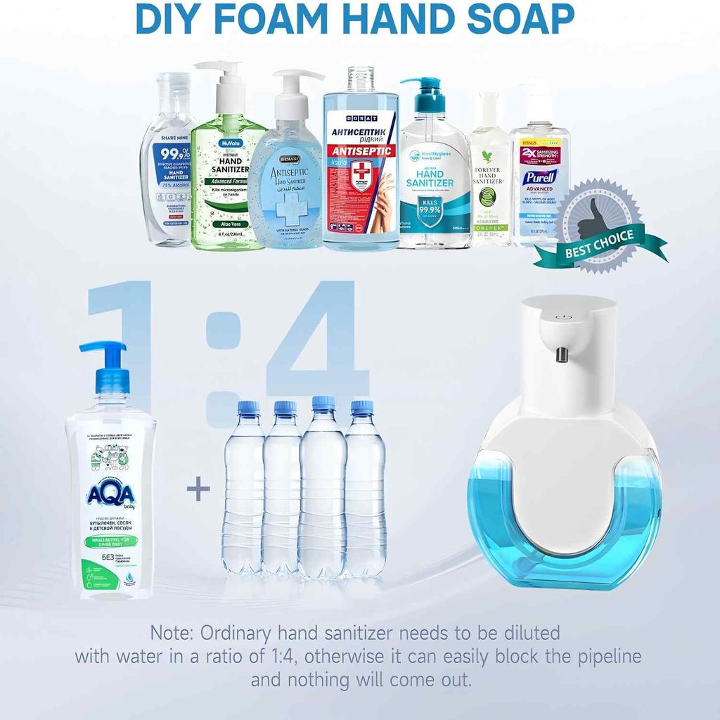 420ML Wall-Mounted 4Levels Adjustable Touchless Automatic Sense Soap Dispenser Intelligent Hand Sanitizer Pump Washing Machine