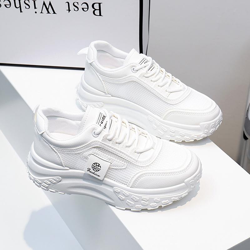 Leather Little White Shoes Women's Spring New Women's Platform Comfortable Simple Board Shoes Casual Versatile Color Matching Women's Shoes