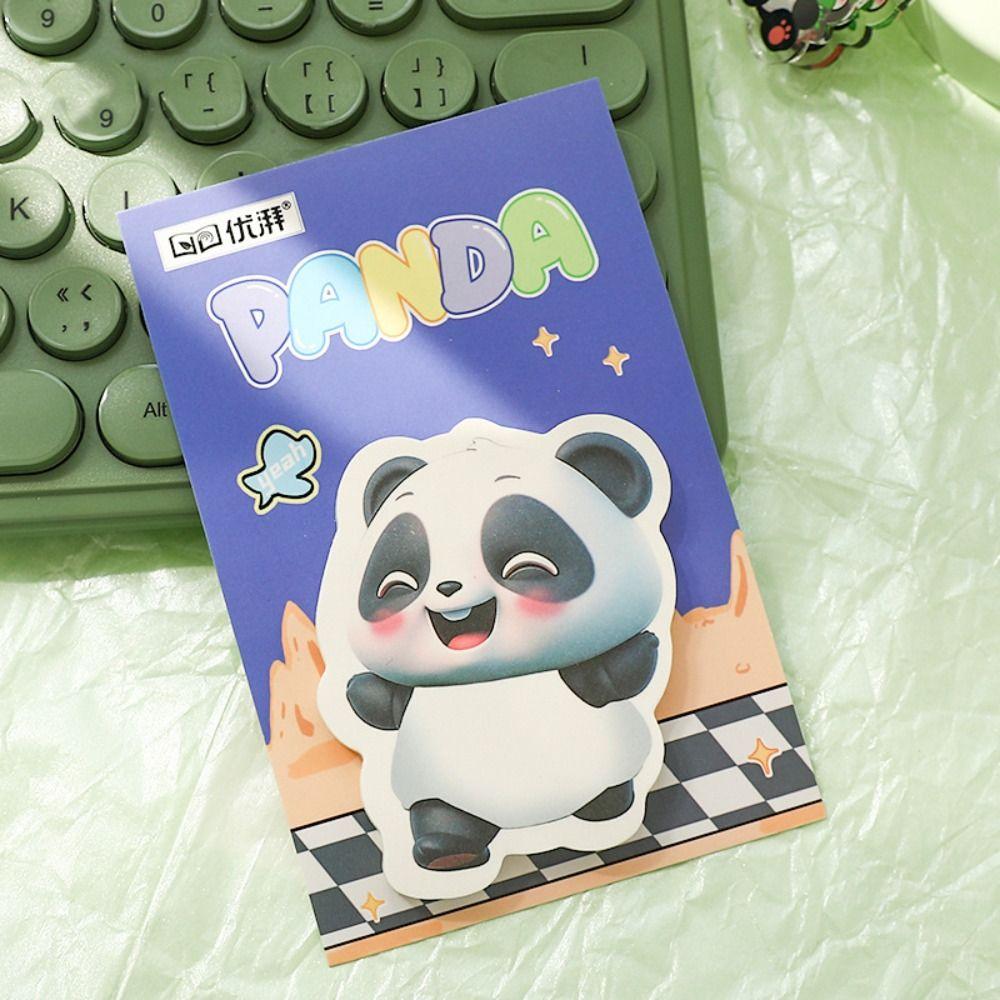 8Pcs 50 Sheets Panda Sticky Notes Thickened Self-Adhesive Memo  Stationery