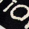 Long Tufting Letters Bedroom Rug Soft Black White Mat Corridor Carpet Kids Bedside Floor Foot Pad Aesthetic Home Room Decor