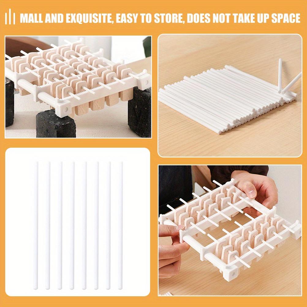 10ks Keramický vypalovací stojan s nastavitelnými závěsnými tyčemi - Kompaktní pecní nástroje pro DIY hlínu a šperky, Nenabité příslušenství pro výrobu keramiky