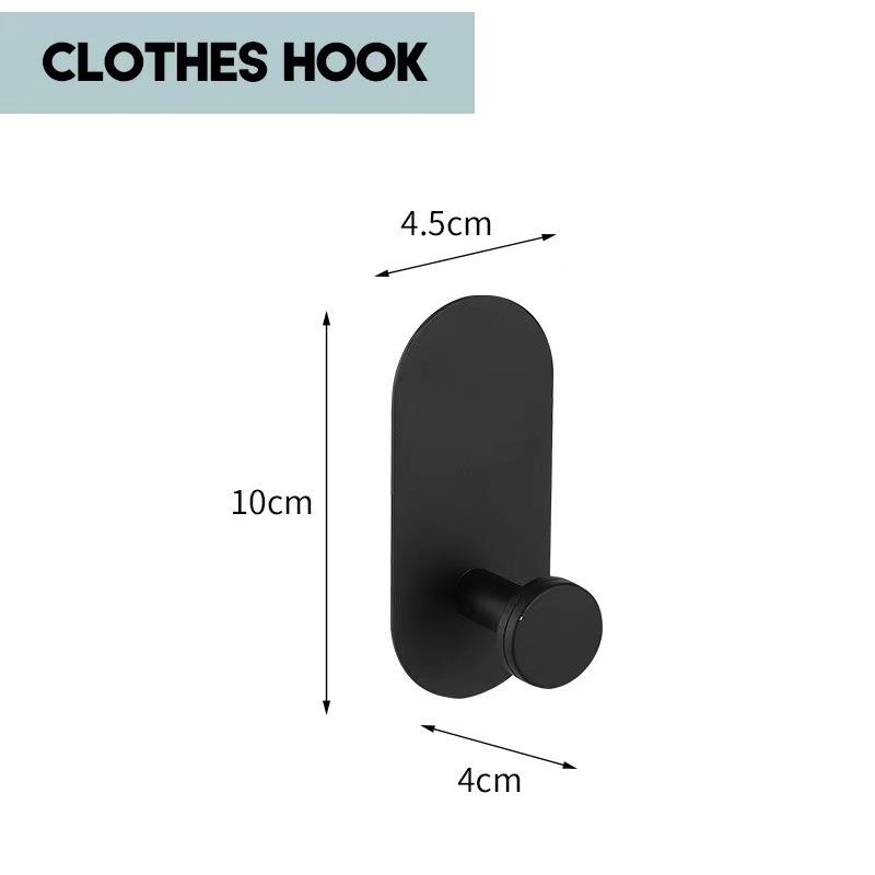 304 Stainless Steel Punch-Free Bathroom Set: Towel Rack, Tissue Holder, Robe & Hat Hook (4 Pieces)