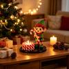 Xmas Living Room Decor Christmas Candle Holder, Cute Santa Claus/Snowman/Elf Boy/Gingerbread Tealight Resin Indoor Holiday Display Tabletop