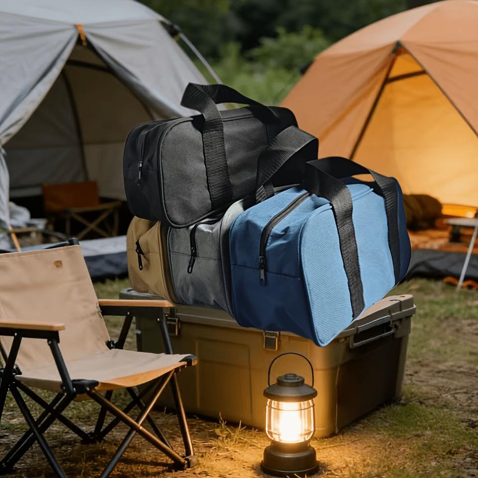 Borsa per attrezzi in tessuto Oxford 600D ispessito, grande capacità, con cerniera larga, custodia portaoggetti