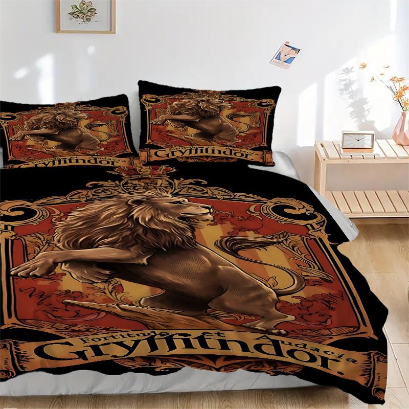 

3pcs Gryffindor Crest Bedding Set. Soft and Comfortable with No Core Included (1x Duvet Cover + 2x Pillow Covers) yy251010159 135x200cm