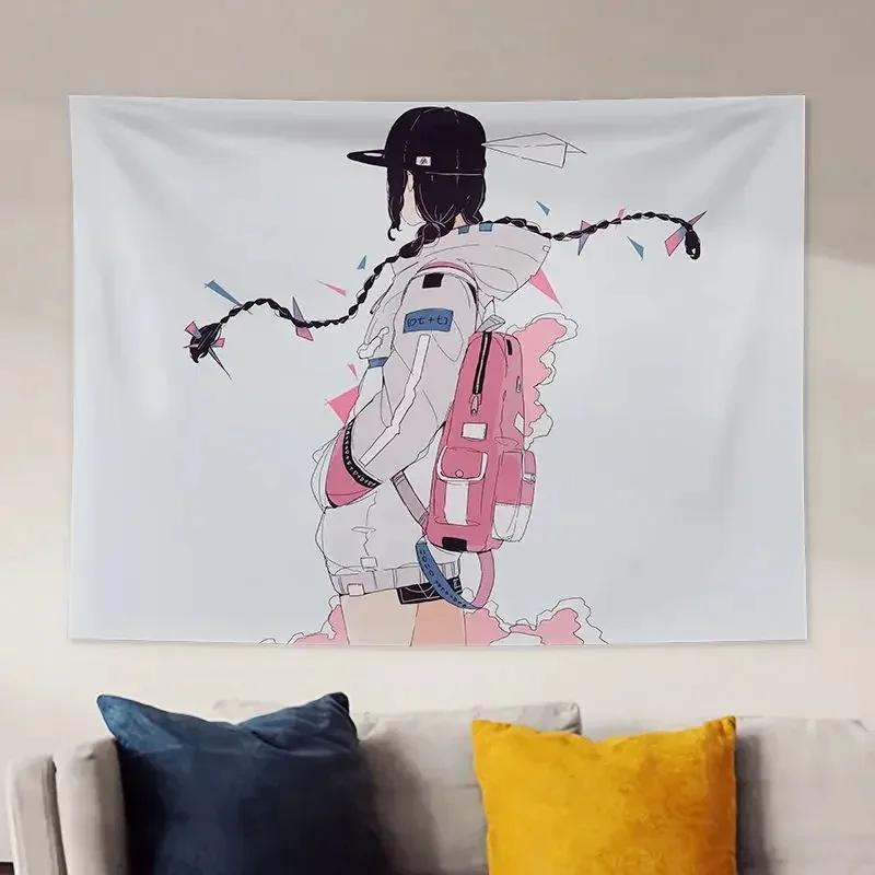 Яркая девушка висит ткань офис гостиная гобелен украшение стены дома гобелен 100x75cm — фото 8