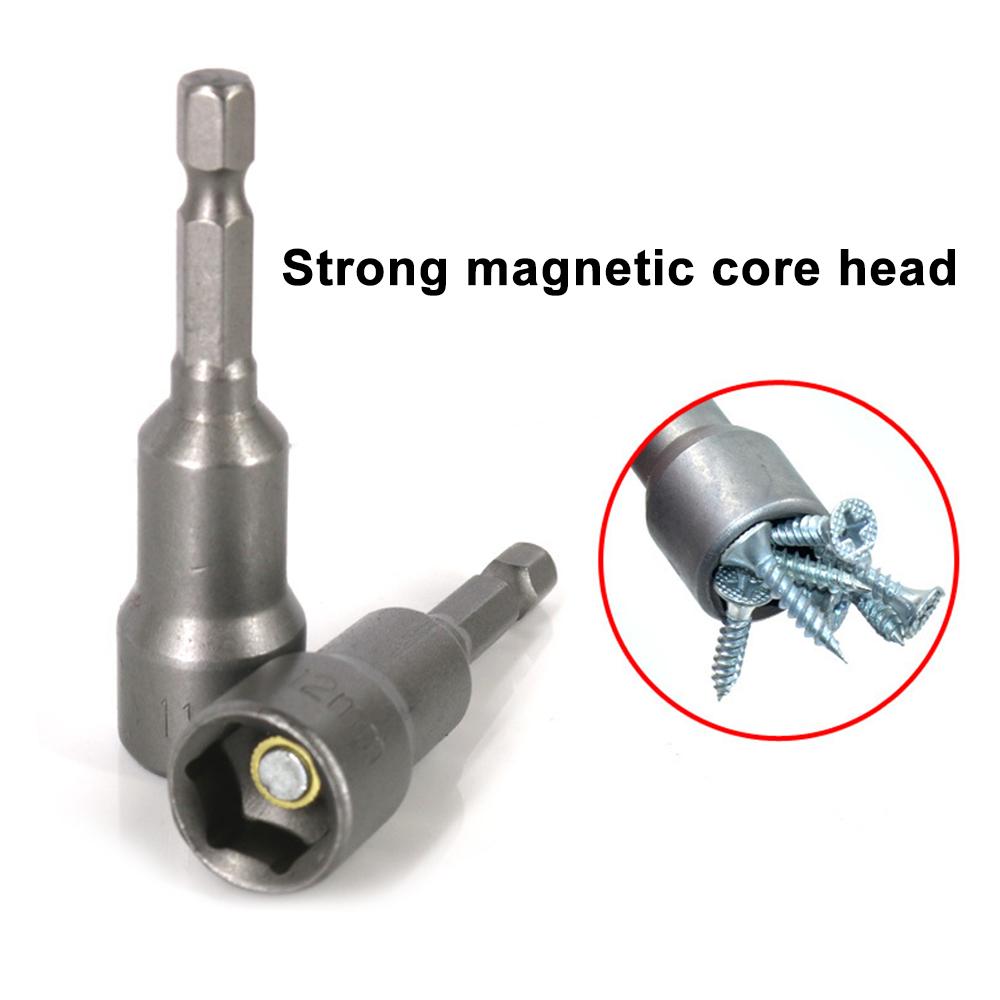 6-15mm 1/4 Šestihranná rukojeť Konverze Silná magnetická nástrčná klíč 65mm Elektrický šroubovák Šroubovák Nástrčný klíč Sada nářadí