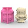 Cute Girl Pen Holder Silicone Mold Table Ornament Succulent Planter Flowerpot Molds Epoxy Resin Mold  Plaster Making