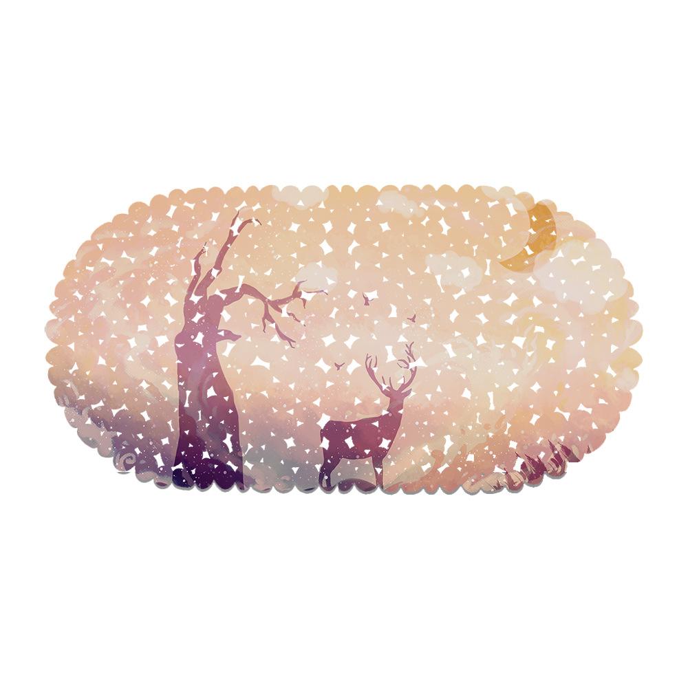 Light And Shadow Elk Picture Balcony Bathroom Mat Hydrophobic Non-Slip Door Mat Swimming Pool Public Places Non-Slip Floor Mat