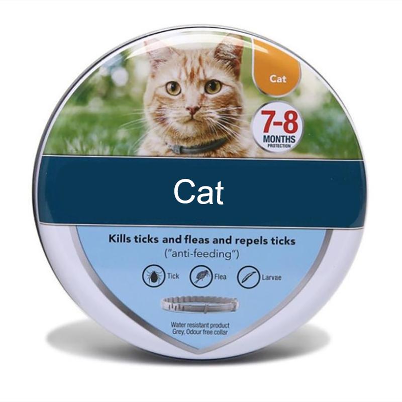 

Ошейник для длительной защиты от блох и клещей для собак и кошек с 8-месячной защитой, водонепроницаемый и без запаха, аксессуар для ухода за домашними животными Box-Cat