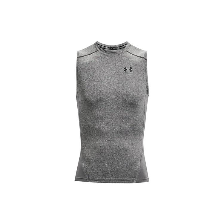 Under Armour HeatGear Sleeveless Shirt Carbon Heather Black Men s 1361522-090 L