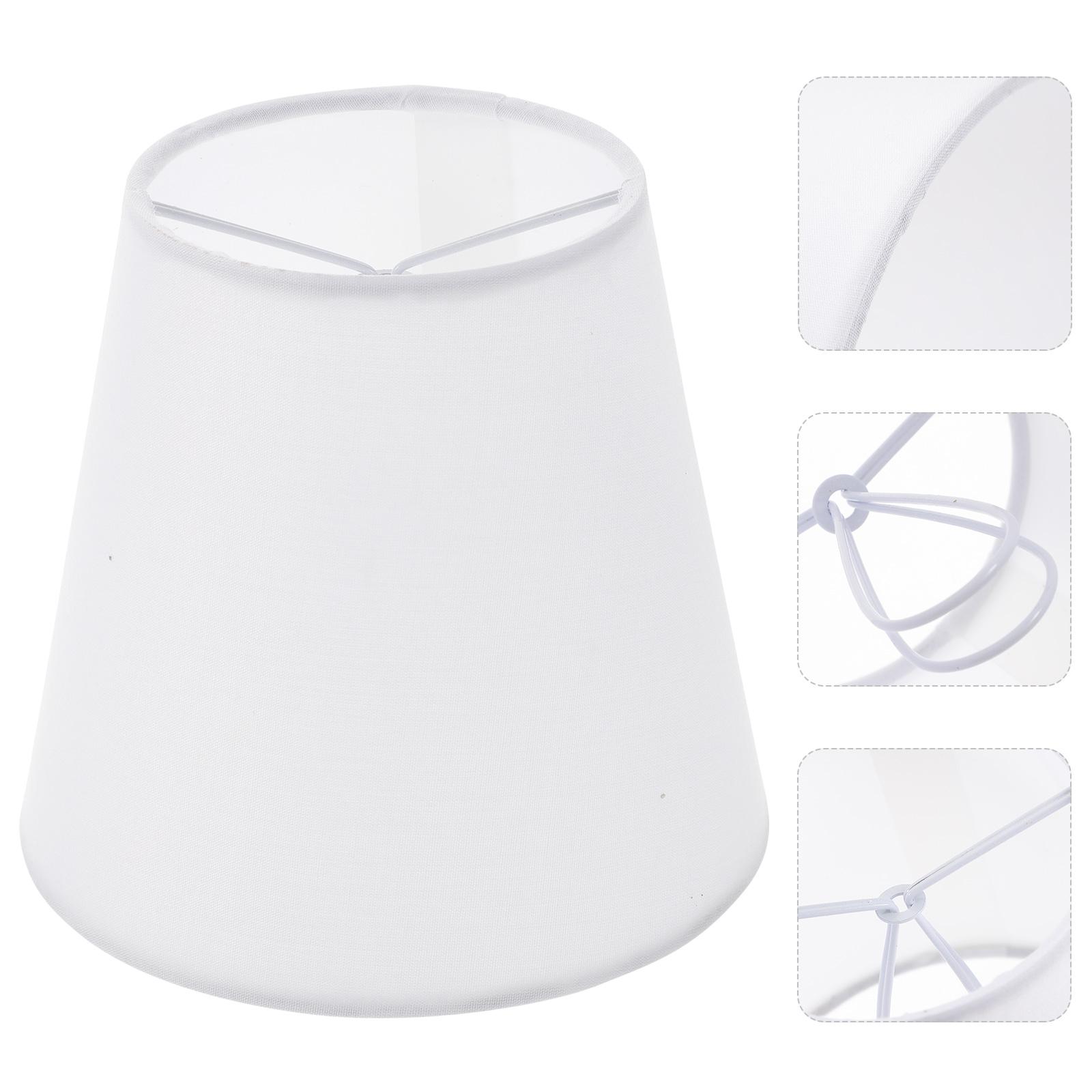 

Тканевый абажур Настольные абажуры Маленькие для крепления на лампочку Прикроватный Сменный Свет Потолочный декор белый