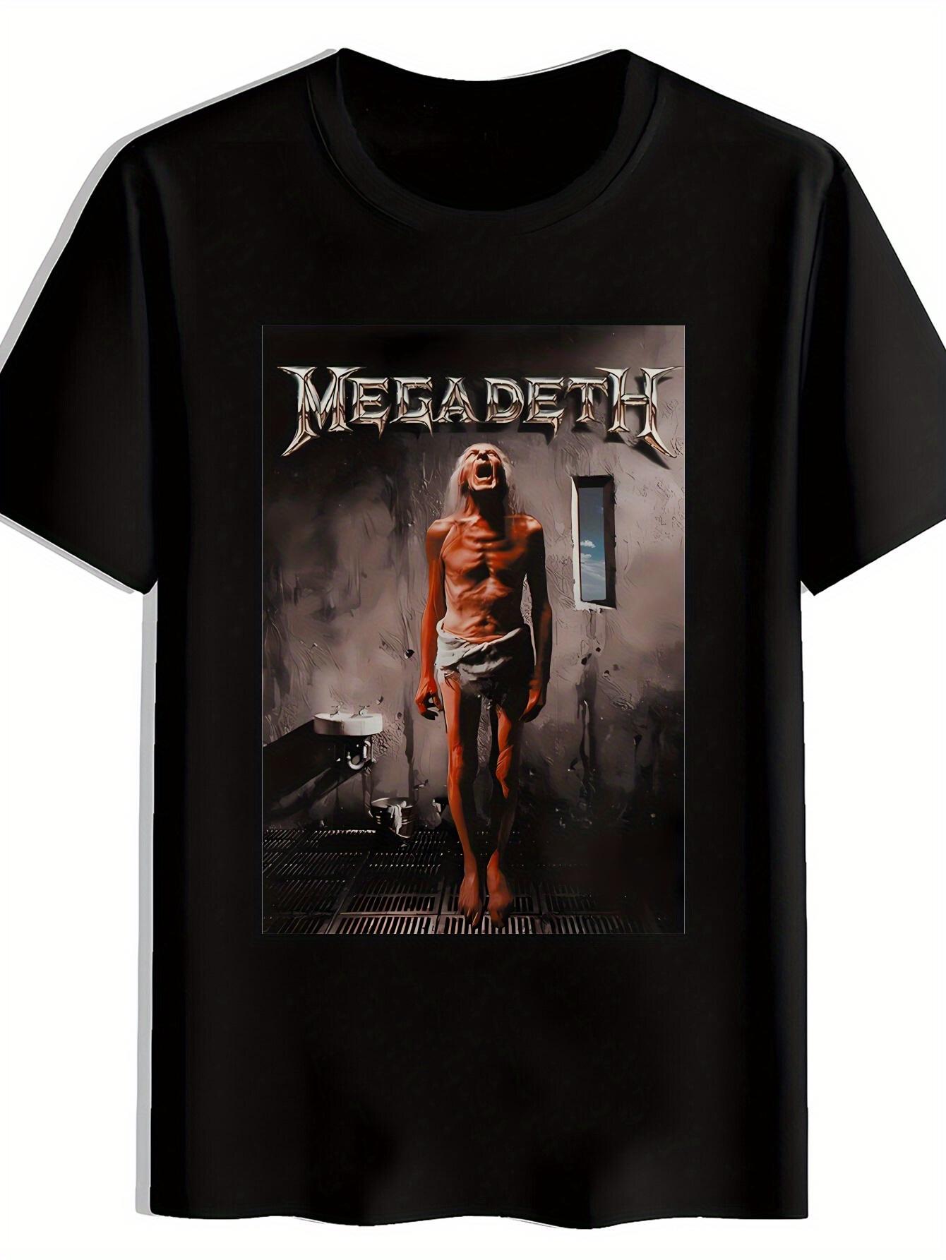 Vintage Rock Band Graphic T-shirt -  Megadeth  Band Design M