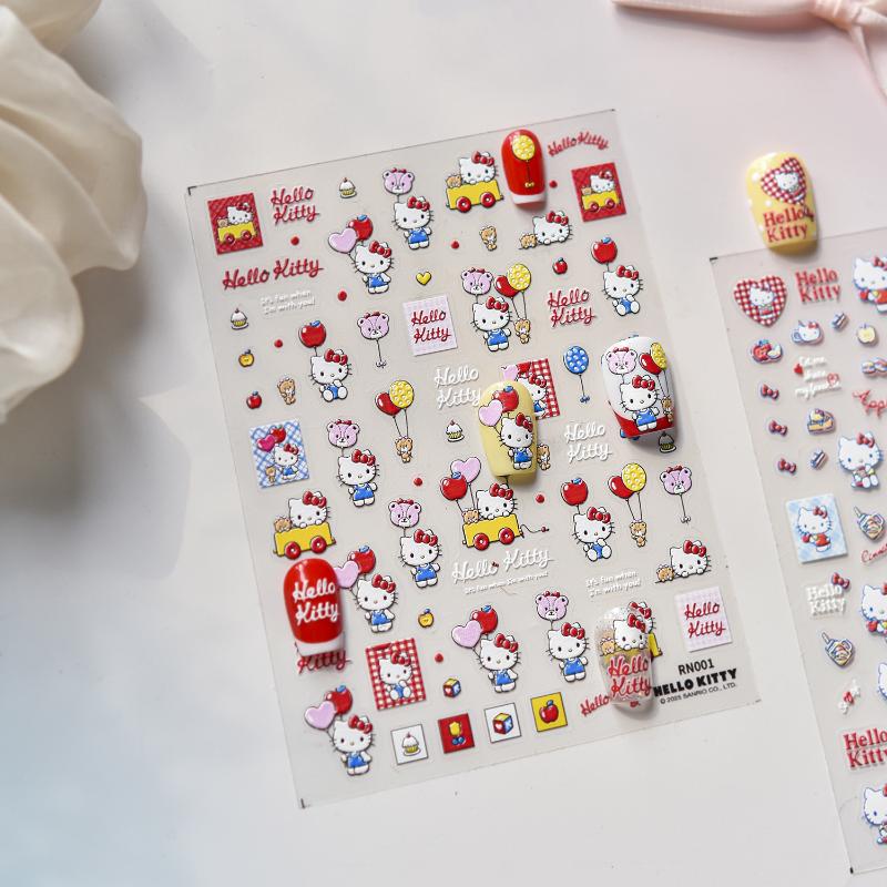 Sanrio Hello Kitty Nail Stickerself-Adhesive Decals Nail Art Decoration Diy Manicure Design