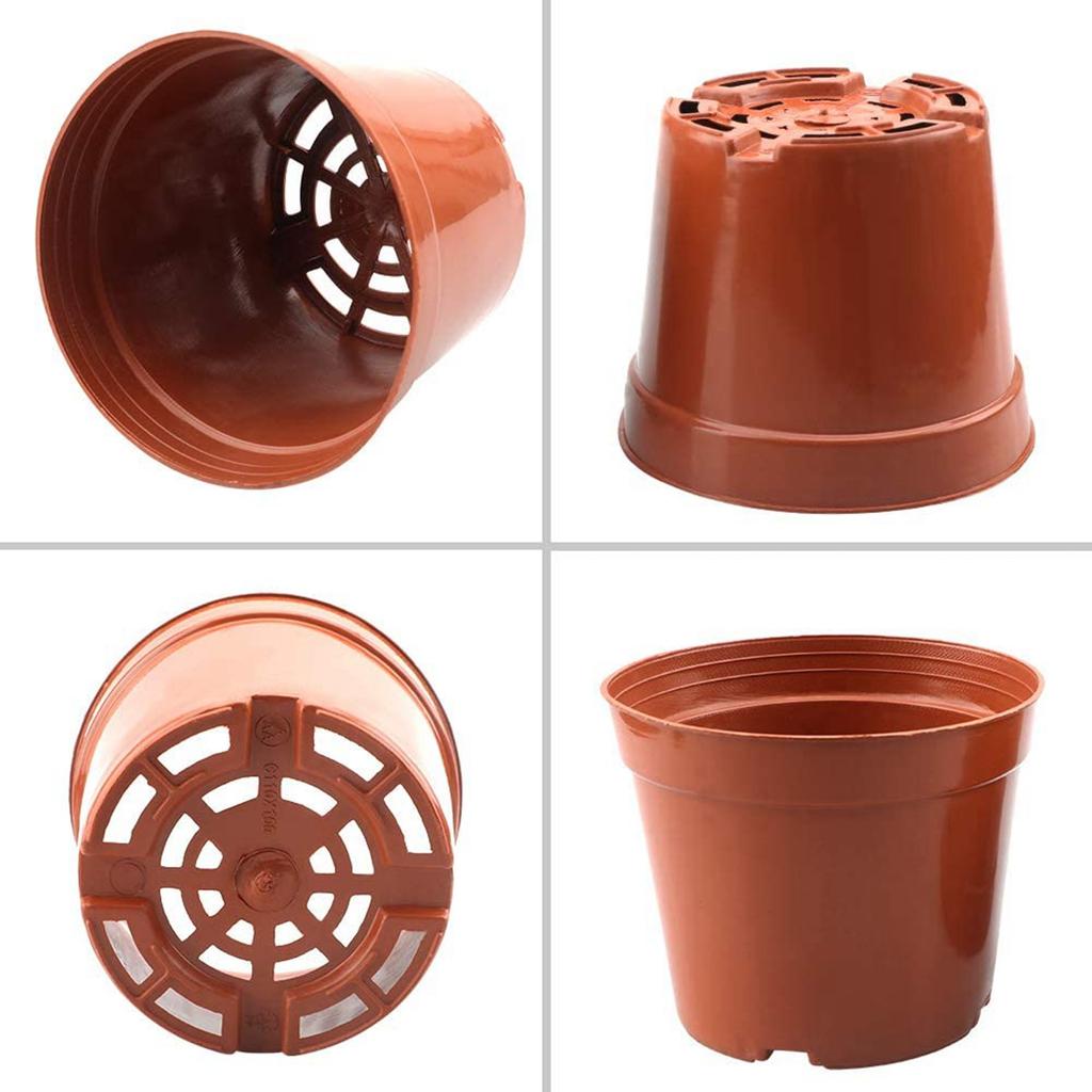 A84E-200Pcs 8.5CM Round Plastic Plant Pots Small Flower Pots For Plant Nursery Small Potted Plants