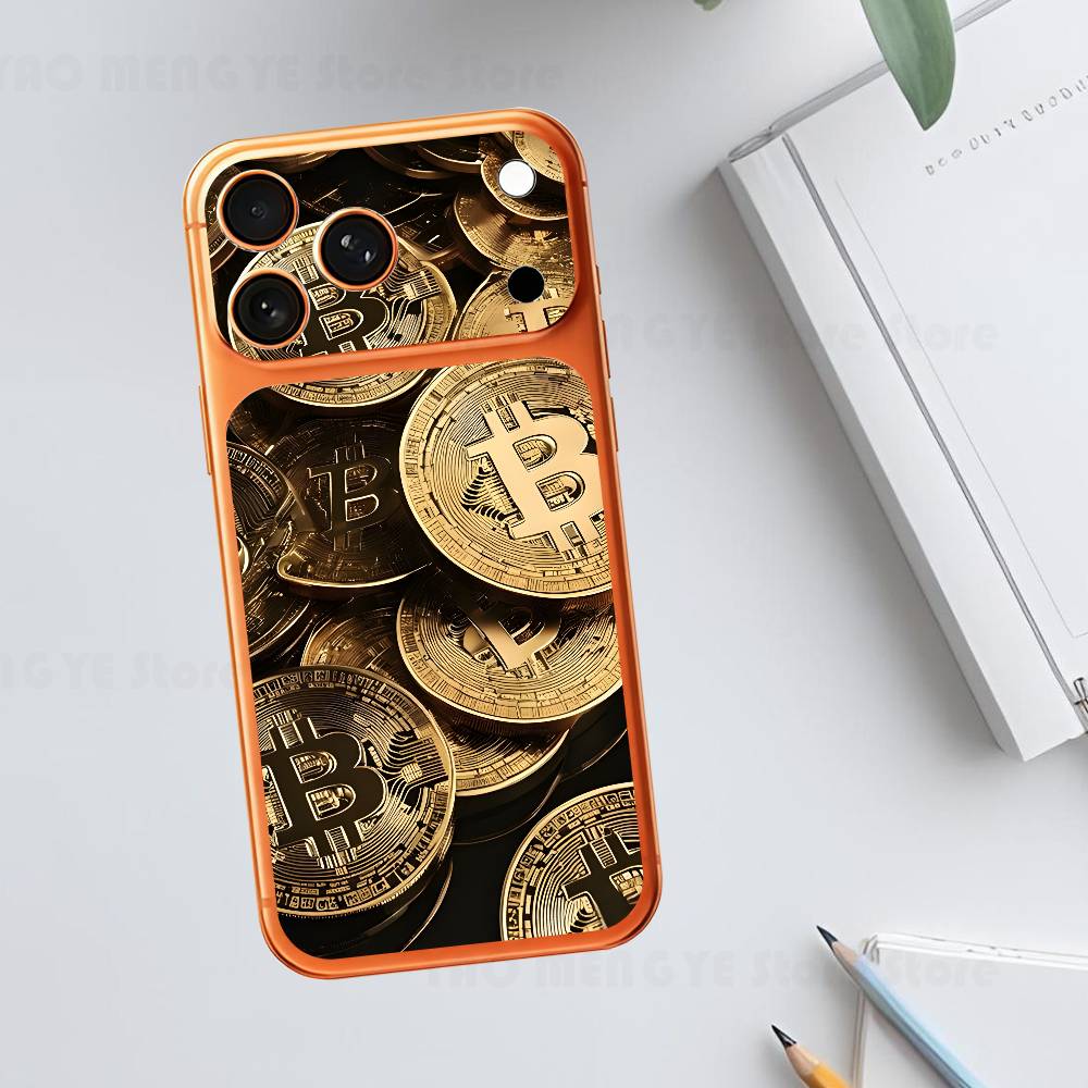 

Logo Bitcoin Plain Decal Skin For IPhone17 Pro ProMax Back Film Cover Wrap Anti-scratch Durable Sticker iPhone17promax
