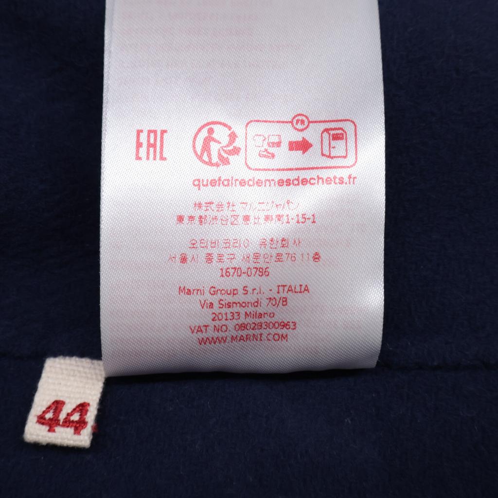 Marni [Excellent Condition/Domestically Authorized] GUMU0090KN UTW982 Wool X Cashmere Coverall/ Jacket 44 NavyUsed