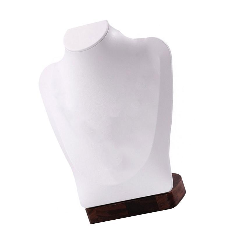 652F Walnut Jewelry Holder Necklace Display Bust Multifunctional Mannequin Dresser Props for Displaying Necklaces
