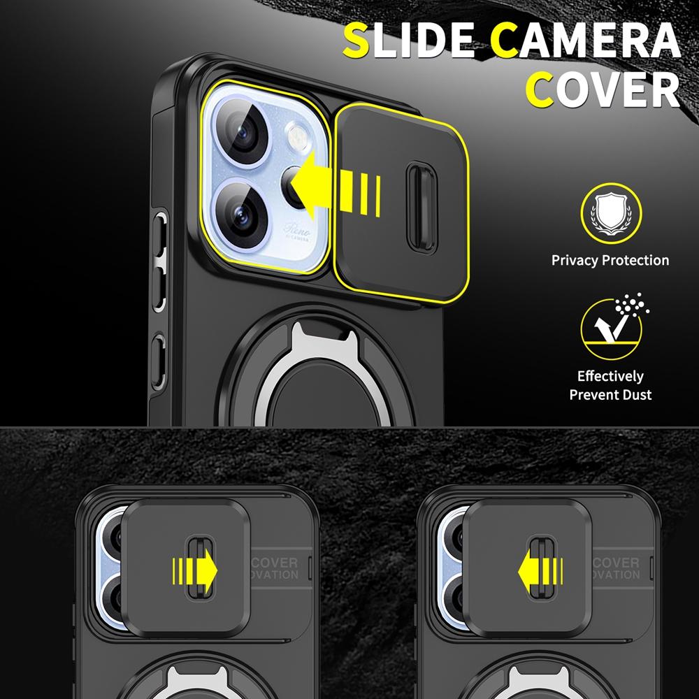 Shockproof Armor Ring Holder Case For OPPO Reno 15 15C 15F Reno15 Pro 5G For Magsafe Magnetic Wireless Charging Cover