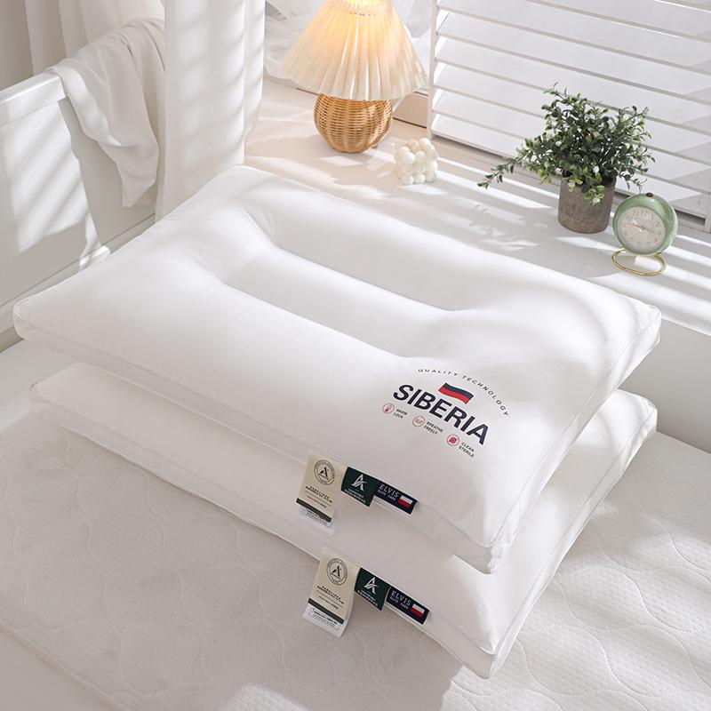 

Удобная подушка-основа для дома, защита шеи, 100% хлопок, одна пара, для общежития, подушка для кровати, постельное белье для звездного отеля 48 * 74cm（Shaped pillow） белый