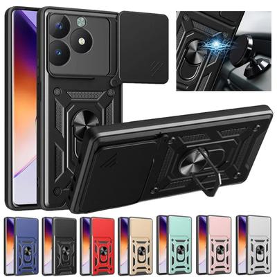 Panzerhülle für Realme C63 4G Hülle für Realme C61 mit Linsenschutzring Magnetischer Ständerhalter Coque Fundas
