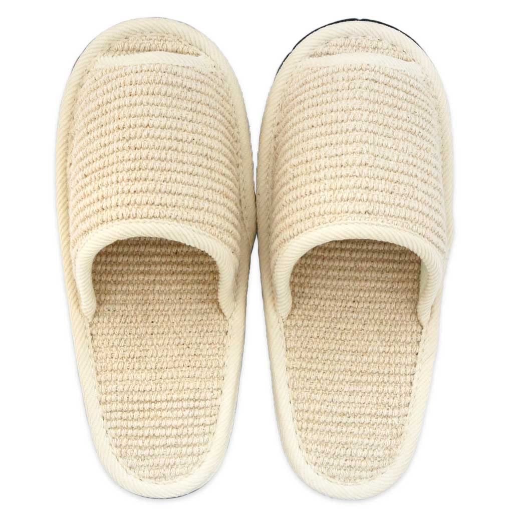 

Тапочки Hakihaki Kobo из индийского хлопка с простроченным войлоком Размер Сделано до Бежевый - CREO, Подошвы, M, Япония, Тихие, 25см, бежевый