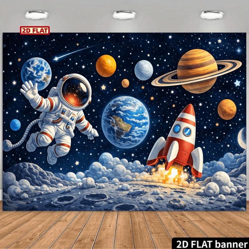 Two-dimensional plane universe space-themed banner background space exploration theme 100x150cm