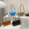 Trend splicing contrasting colors women's fashion 2025 simple summer chain design shoulder crossbody small square bag