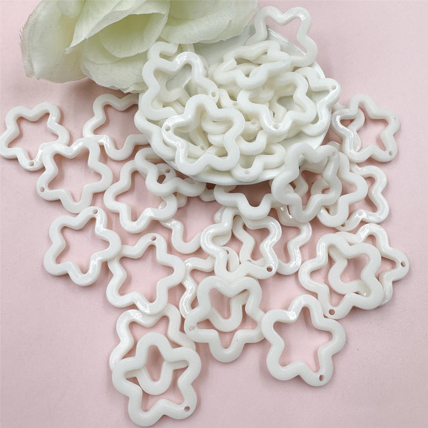 

35 шт. 30 мм полупрозрачные желейные цветные акриловые звездные бусины подвеска DIY ювелирные аксессуары мода для ожерелья серьги изготовление