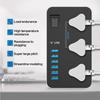 Multifunction Universal Power Strip 3 Socket 6 USB Charging Ports with 2M Cord EU/UK/US Plug