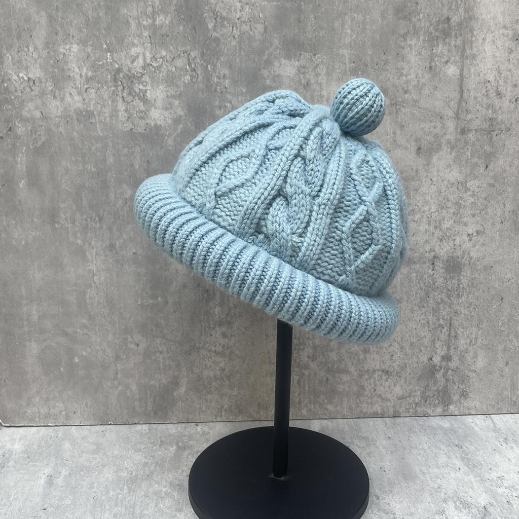 Wolle Hohe Qualität Gekräuselte Fischerhut Kinder Warme Verdickte Baskenmütze Kopfbedeckung