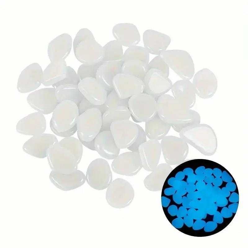 1000Pcs Luminous Garden Stones, Vibrant Glowing Plastic Stakes For Pathway, Space & Garden Decor, Metal Art Display Accessories