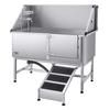 157.5 Cm Dog Grooming Bath Tub Stainless Steel W Ramp Water Filter